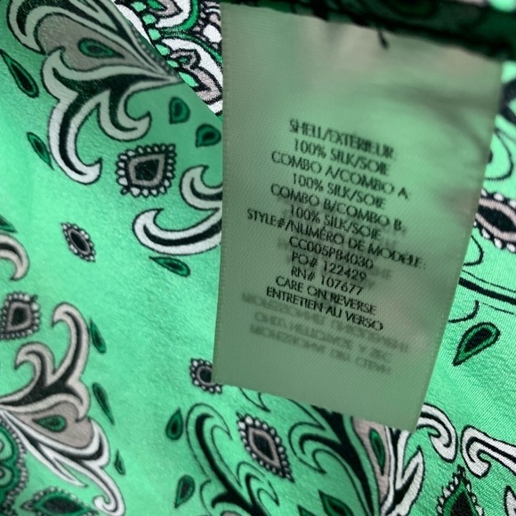 ALICE + OLIVIA Willa Boho Print Silk Shirt - Picture 13 of 13